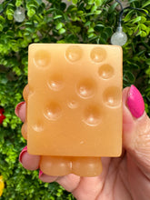 Load image into Gallery viewer, Orange Calcite Sponge Bob Carving|Crystal Carving|Crystal Gift
