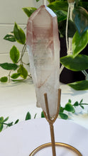 Load image into Gallery viewer, Natural Pink Lemurian Quartz on Custom Stand from Brazil
