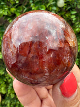 Load image into Gallery viewer, Fire Quartz Sphere from Madagascar with stand. Approx 5.5cm
