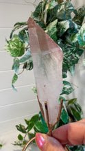 Load image into Gallery viewer, Natural Pink Lemurian Quartz on Custom Stand from Brazil
