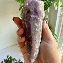 Load image into Gallery viewer, Chevron Amethyst Witches Hat from Zambia
