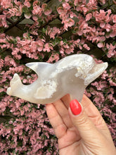 Load image into Gallery viewer, Hand Carved Flower Agate Dolphin
