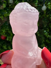 Load image into Gallery viewer, Rose Quartz Buddha Carving
