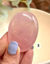 Load image into Gallery viewer, Rose Quartz Palmstones|Consciously Sourced|Crystal Palms
