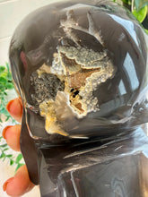 Load image into Gallery viewer, Agate Skull with Druzy
