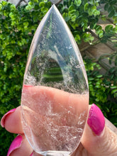 Load image into Gallery viewer, Clear Quartz Flame from Brazil|High Quality|Consciously Sourced|Crystal Carving|Crystal Healing|Master Healer
