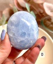 Load image into Gallery viewer, Blue Calcite Palmstones|Consciously Sourced|Palms
