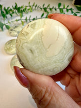 Load image into Gallery viewer, Green Maligano Jasper Round Palm Stones from Indonesia
