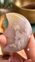 Load image into Gallery viewer, Flower Agate Moon|Consciously Sourced|Crystal Carving
