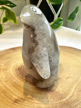 Load image into Gallery viewer, Druzy Agate Penguin Carving - Frosti
