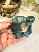 Load image into Gallery viewer, Labradorite Turtle|Labradorite Turtle Carving|Flashy|Natural Labradorite|Crystal Healing|Ethically Sourced|Crystal Carving
