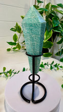 Load image into Gallery viewer, Amazonite Wand with Black Stand
