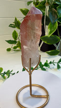 Load image into Gallery viewer, Natural Pink Lemurian Quartz on Custom Stand from Brazil
