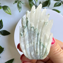 Load image into Gallery viewer, Hand Carved Moss Agate Nine Tail Fox
