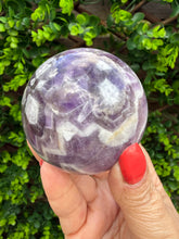 Load image into Gallery viewer, Chevron Amethyst Sphere|Dream Amethyst
