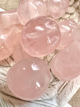 Load image into Gallery viewer, Rose Quartz Mushrooms from Madagascar|Crystal Healing|Crystal Carving|Ethically Sourced Crystals|Rose Quartz Carving|Gifts
