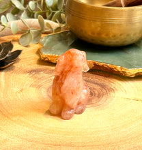 Load image into Gallery viewer, Fire Quartz Dog Carving|Fire Quartz Carving|Natural Fire Quartz|Consciously Sourced|Crystal Carving.
