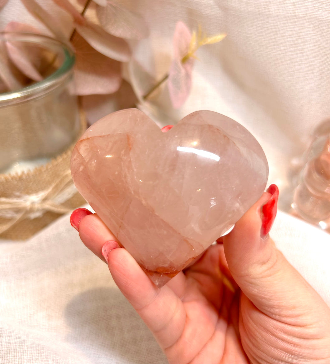 Fire Quartz/Hematoid Heart|Consciously Sourced|Crystal Carving