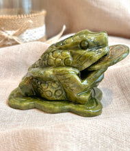 Load image into Gallery viewer, Green Jade Money Toad|Money Frog|Consciously Sourced|Crystal Carving
