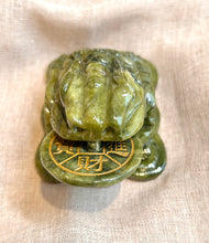 Load image into Gallery viewer, Green Jade Money Toad|Money Frog|Consciously Sourced|Crystal Carving
