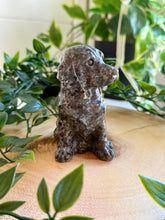 Load image into Gallery viewer, Yooperlite Dog Carving|UV Reactive Crystal|Crystal Decor|Gift

