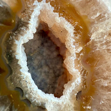 Load image into Gallery viewer, Natural Agate Geode on Metal Stand from Brazil
