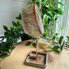 Load image into Gallery viewer, Natural Agate Geode on Metal Stand from Brazil
