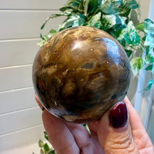 Load image into Gallery viewer, Petrified Wood Sphere 7cm with Stand|Fossilised Wood|Fossil
