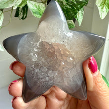 Load image into Gallery viewer, Druzy Agate Starfish Carving | Sparkly Home Decor
