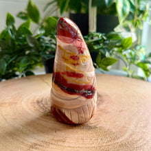 Load image into Gallery viewer, Hand Carved Mookaite Gnome | 'Dudley' Gonk Figure
