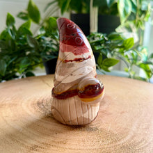Load image into Gallery viewer, Hand Carved Mookaite Gnome | 'Dudley' Gonk Figure
