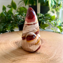 Load image into Gallery viewer, Hand Carved Mookaite Gnome | 'Dudley' Gonk Figure
