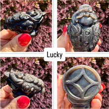 Load image into Gallery viewer, Silver Sheen Obsidian Money Frogs|Three Legged Toads|Prosperity Symbol|Abundance Crystal Gift
