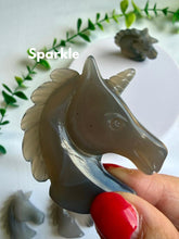 Load image into Gallery viewer, Agate Unicorn Carvings|Crystal Decor|Crystal Gift

