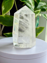 Load image into Gallery viewer, Clear Quartz Tower from Madagascar|Crystal Point|Home Decor|Crystal Energy
