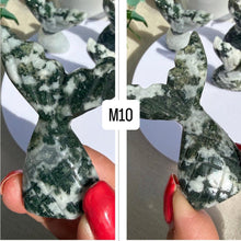 Load image into Gallery viewer, Moss Agate Mermaid Tail Carving|Ocean Decor|Crystal Gifts
