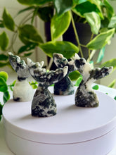 Load image into Gallery viewer, Moss Agate Mermaid Tail Carving|Ocean Decor|Crystal Gifts
