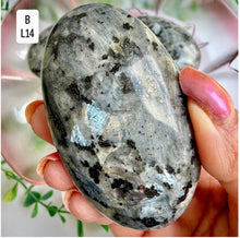 Load image into Gallery viewer, Larvikite Palm Stones|Consciously Sourced

