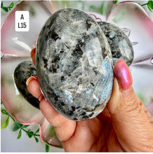 Load image into Gallery viewer, Larvikite Palm Stones|Consciously Sourced
