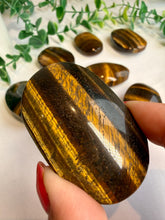 Load image into Gallery viewer, Tiger’s Eye Palm Stones|Strength &amp; Protection
