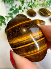 Load image into Gallery viewer, Tiger’s Eye Palm Stones|Strength &amp; Protection
