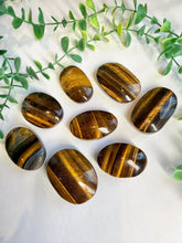 Load image into Gallery viewer, Tiger’s Eye Palm Stones|Strength &amp; Protection
