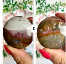Load image into Gallery viewer, Pink Lace Chalcedony Cookie|Round Flat Stone|Palm Stone|Pocket Crystal
