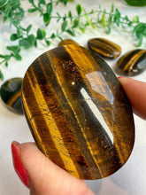 Load image into Gallery viewer, Tiger’s Eye Palm Stones|Strength &amp; Protection

