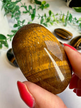 Load image into Gallery viewer, Tiger’s Eye Palm Stones|Strength &amp; Protection

