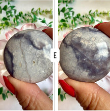 Load image into Gallery viewer, Pink Lace Chalcedony Cookie|Round Flat Stone|Palm Stone|Pocket Crystal

