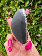 Load image into Gallery viewer, Pyrite and Shungite Heart|Shungite|Pyrite|Crystals from Brazil|Home Decor|Crystal Decor|Ethically Sourced|Heart Carving
