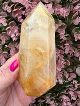 Load image into Gallery viewer, Golden Healer Quartz|Yellow Hematoid Quartz|Crystals from Brazil|Points and Towers|Ethically Sourced Crystals|Crystal Healing
