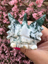 Load image into Gallery viewer, Tree Agate Dragon Head Carving|Tree Agate Carving|Tree Agate Crystal|Ethically Sourced
