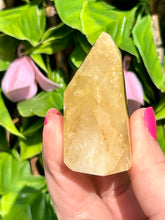 Load image into Gallery viewer, Golden Healer Quartz|Yellow Hematoid Quartz|Crystals from Brazil|Points and Towers|Ethically Sourced Crystals|Crystal Healing
